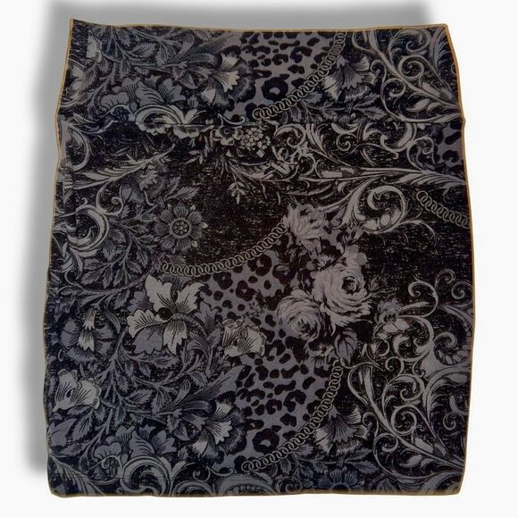 🖤 Decree Y2K Vintage Paisley Leopard Bodycon Mini Skirt Junior’s Size Large 🖤 - Picture 3 of 16